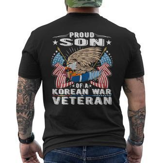 Proud Son Of A Korean War Veteran Military Vet's Child Men's T-shirt Back Print - Monsterry