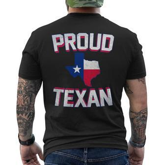 Proud Texan Texas Born State Tx Hometown Pride Strong Usa Men's T-shirt Back Print - Monsterry CA