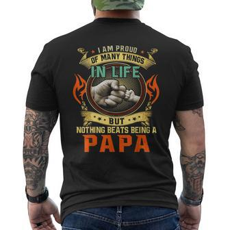 I Am Proud Of Many Things In Life Papa Mens Back Print T-shirt | Mazezy