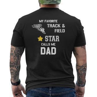 Proud Track & Field Dad Running Lover Mens Back Print T-shirt | Mazezy UK