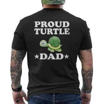 Proud Turtle Dad Turtles Animal Mens Back Print T-shirt | Mazezy