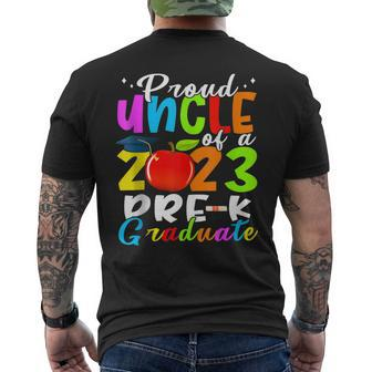Proud Uncle Of 2023 Pre K Graduate Father’S Day Graduation Mens Back Print T-shirt - Thegiftio