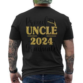 Proud Uncle Of A 2024 Graduate Graduation Matching Family Men's T-shirt Back Print - Monsterry