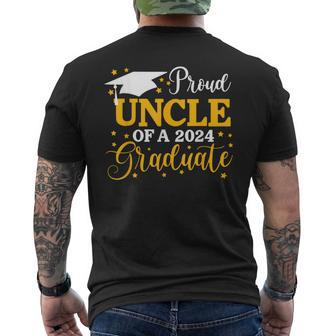 Proud Uncle Of A 2024 Graduate Last Day Of School Family Men's T-shirt Back Print | Mazezy
