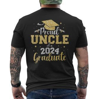 Proud Uncle Of A Class Of 2024 Graduate Senior Graduation Men's T-shirt Back Print - Monsterry UK