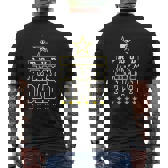Proud Us Army Dad Mens Back Print T-shirt - Thegiftio