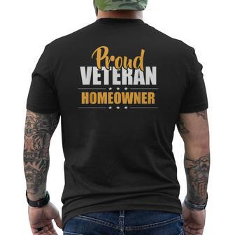 Proud Veteran Homeowner New House Owner Housewarming Party Mens Back Print T-shirt - Thegiftio