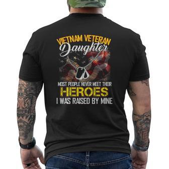 Proud Vietnam Veteran's Daughter I Was Raised By Mine Mens Back Print T-shirt | Mazezy