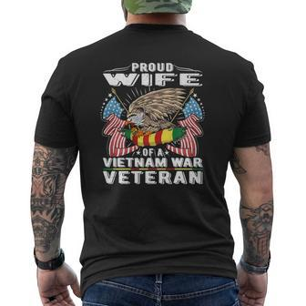 Proud Wife Of Vietnam War Veteran Military Vet's Spouse Mens Back Print T-shirt | Mazezy DE