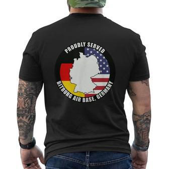 Proudly Served Bitburg Air Base Germany Military Veteran V2 Mens Back Print T-shirt - Thegiftio UK