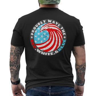 Proudly Wave The Red White Blue 4Th Of July Beach Men's T-shirt Back Print - Monsterry AU