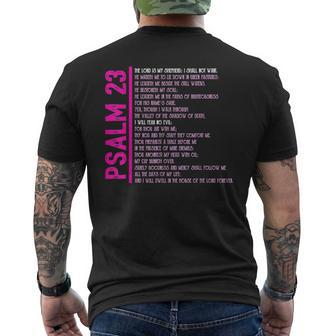 Psalm 23 I Will Fear No Evil Men's T-shirt Back Print - Monsterry