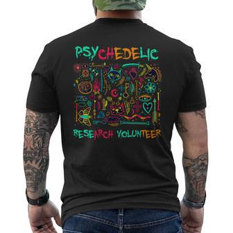 Psychedelic Research Volunr Halloween Night Party Costume Mens Back Print T-shirt - Thegiftio UK
