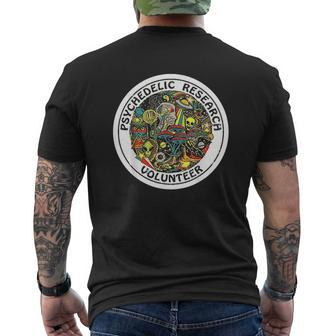 Psychedelic Research Volunteer UFO Aliens Retro Vintage Mens Back Print T-shirt - Thegiftio UK