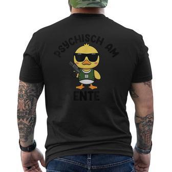 Psychisch Am Ente Gray T-Shirt mit Rückendruck - Geschenkecke