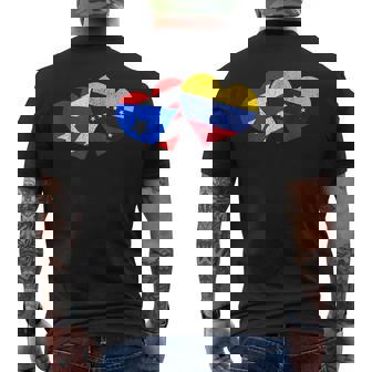 Puerto Rico & Venezuela Pride Heritage Puerto Rican Flag Mens Back Print T-shirt - Thegiftio