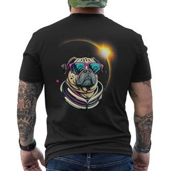 Pug Dog America 2024 Solar Eclipse Totality Accessories Men's T-shirt Back Print - Seseable