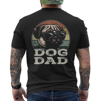 Pug Fathers Day Dog Lovers Pug Owner Vintage Dog Dad Men's T-shirt Back Print - Thegiftio UK