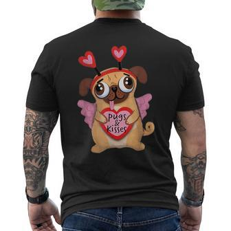 Pugs Valentine Cupid Pug Kisses Valentine Pug Lover Men's T-shirt Back Print | Mazezy DE