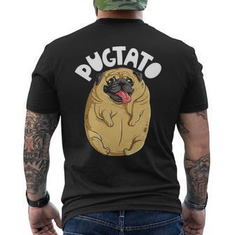 Pugtato Pug Potato Dog Lovers Costume Meme Men's T-shirt Back Print | Mazezy