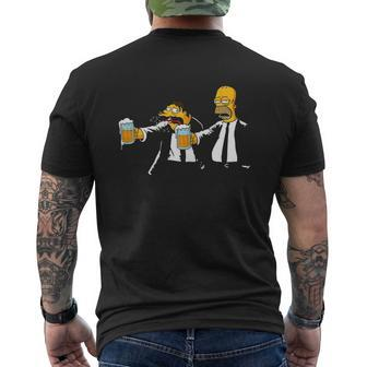 Pulp Simpson Colour Mens Back Print T-shirt - Thegiftio UK