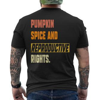 Pumpkin Spice & Reproductive Rights Feminist Pro Choice Fall Mens Back Print T-shirt - Thegiftio UK