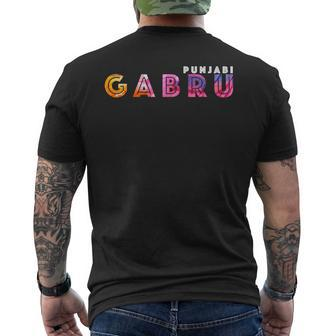 Punjabi Gabru India Quote Men's T-shirt Back Print - Monsterry