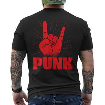 Punk Mohawk Punk Rocker Punker Black T-Shirt mit Rückendruck - Seseable