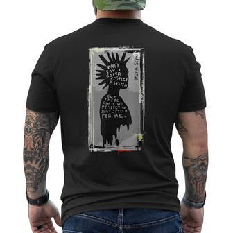 Punk Why Respect The System Anarchy Style Vintage Men's T-shirt Back Print - Monsterry