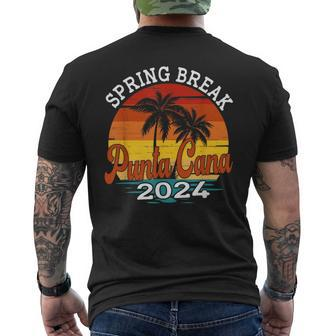 Punta Cana 2024 Spring Break Family Matching Vacation Retro Men's T-shirt Back Print | Mazezy