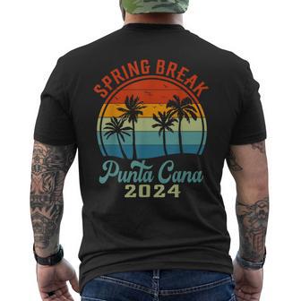 Punta Cana 2024 Spring Break Family School Vacation Retro Men's T-shirt Back Print - Monsterry DE