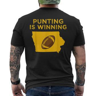 Punting Is Winning Iowa I Cheer For The Punter Mens Back Print T-shirt - Thegiftio UK