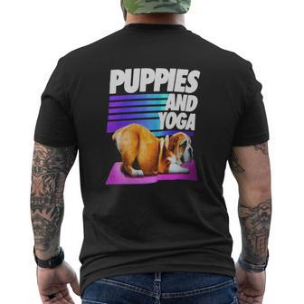 Puppies Ans Yoga Mens Back Print T-shirt - Thegiftio UK
