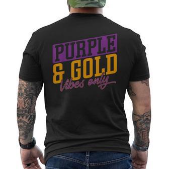 Purple And Gold Vibes Men's T-shirt Back Print - Monsterry UK