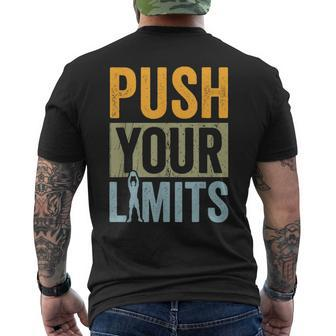 Push Your Limits Motivational Statement Men's T-shirt Back Print - Monsterry