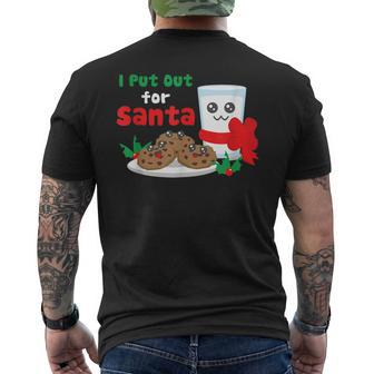 I Put Out For Santa Claus Cookie Milk Ugly Christmas Sweater Mens Back Print T-shirt - Thegiftio UK