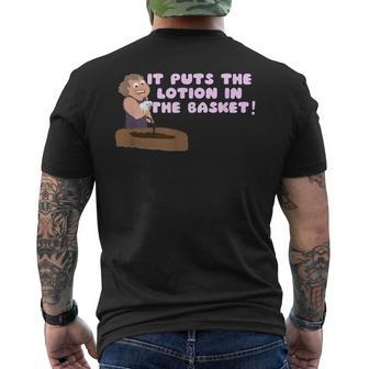 It Puts The Lotion Cute Basement Serial Killer Men's T-shirt Back Print - Monsterry CA