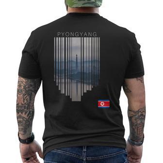 Pyongyang North Korea Flag T-Shirt mit Rückendruck - Seseable