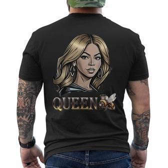 Queen B Honey Bee Bumble B Men's T-shirt Back Print | Mazezy UK