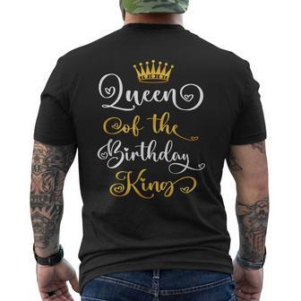 Queen Of The Birthday King Bday Party Men's T-shirt Back Print | Mazezy