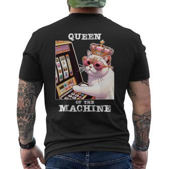 Queen Of The Slot Machine Casino Gambling Lover Men's T-shirt Back Print - Monsterry AU
