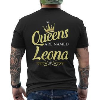 Queens Are Named Leona Men's T-shirt Back Print - Monsterry