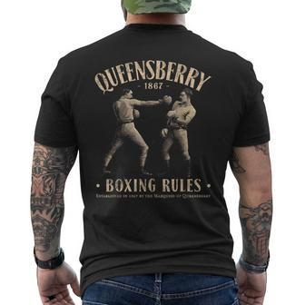 Queensberry Boxing Rules Men's T-shirt Back Print - Monsterry AU