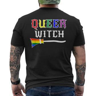 Queer Witch Pride Lesbian Gay Rainbow Men's T-shirt Back Print - Monsterry AU