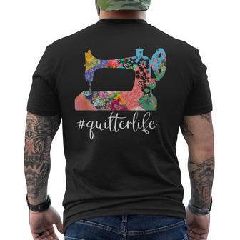 Quilter Life Quilting Saying Quote Men's T-shirt Back Print - Monsterry DE