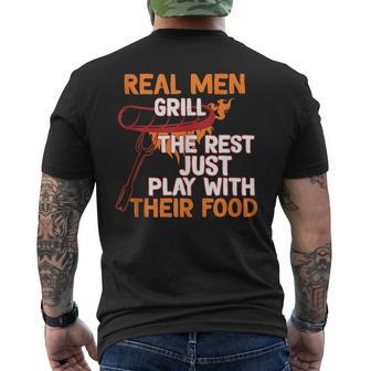 Quote Grill For Father's Day Grilling Summer Bbq Men's T-shirt Back Print - Thegiftio UK