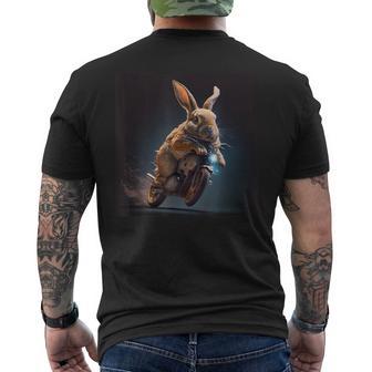 Rabbit Fahrt Motorcycle Easter Bunny Biker Bike T-Shirt mit Rückendruck - Geschenkecke