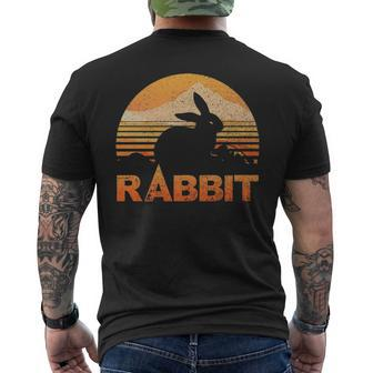Rabbit Lover Vintage Retro Men's T-shirt Back Print | Mazezy