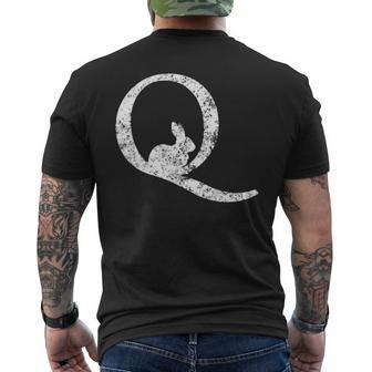 Rabbit Q Deep State Political Trump Patriotic Qanon Men's T-shirt Back Print | Mazezy