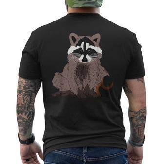 Raccoon With Face Like Bears Raccoons And To Smile Men's T-shirt Back Print - Monsterry DE